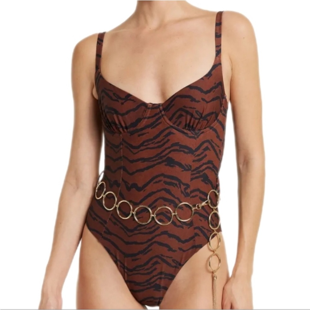 WeWoreWhat Danielle 3.0 Tiger-Print One-Piece Swimsuit